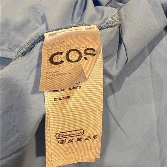 COS Light Blue Casual Button Down Shirt Dress Size XXS Oversized Lagenlook - Picture 12 of 13